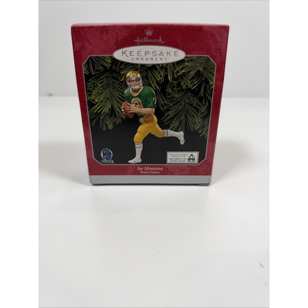 1998 Hallmark Keepsake Joe Montana Christmas Ornament Notre Dame Football